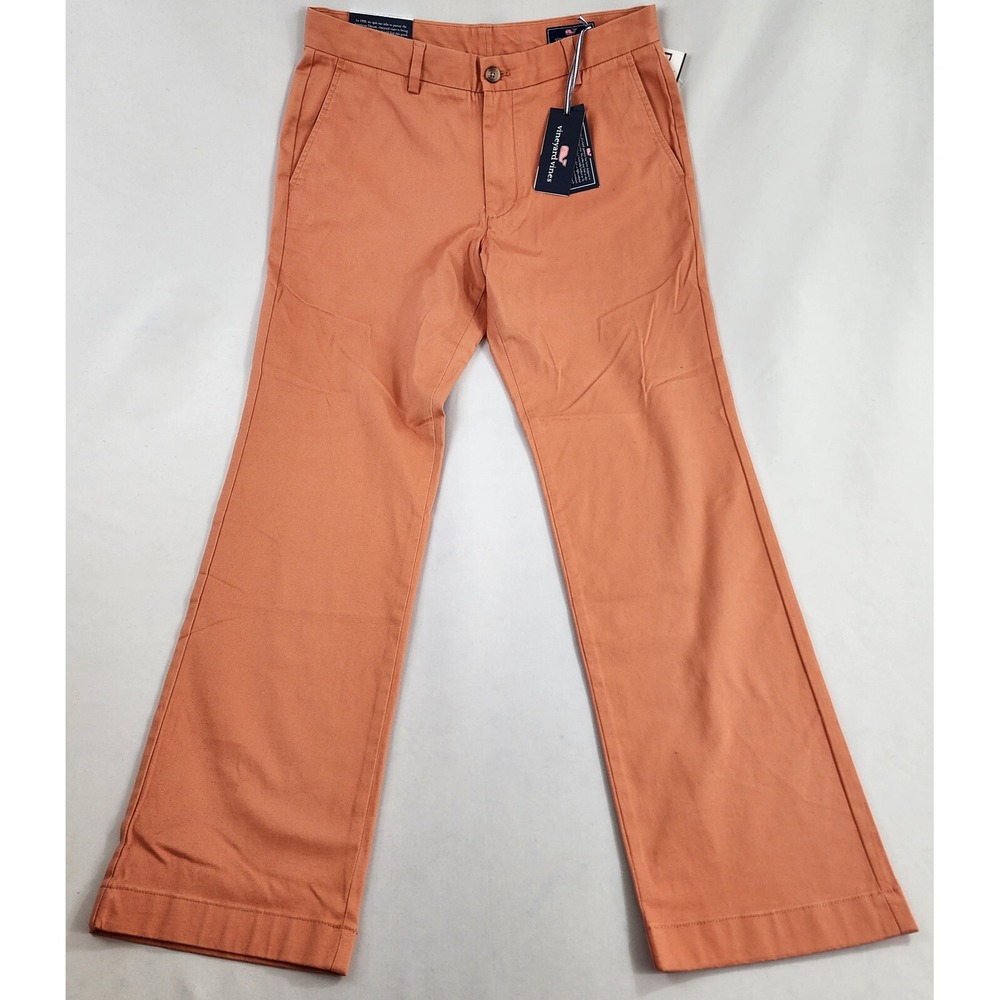 Vineyard Vines Breaker pants adult W 32 L 32 orange pocket zip $98.50 mens